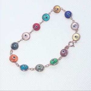 3 pc pack Sterling Silver evil eye bracelet